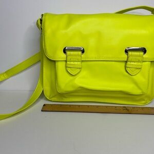 Mondani New York Bright Yellow Shoulder Bag-looks new 12 x 9